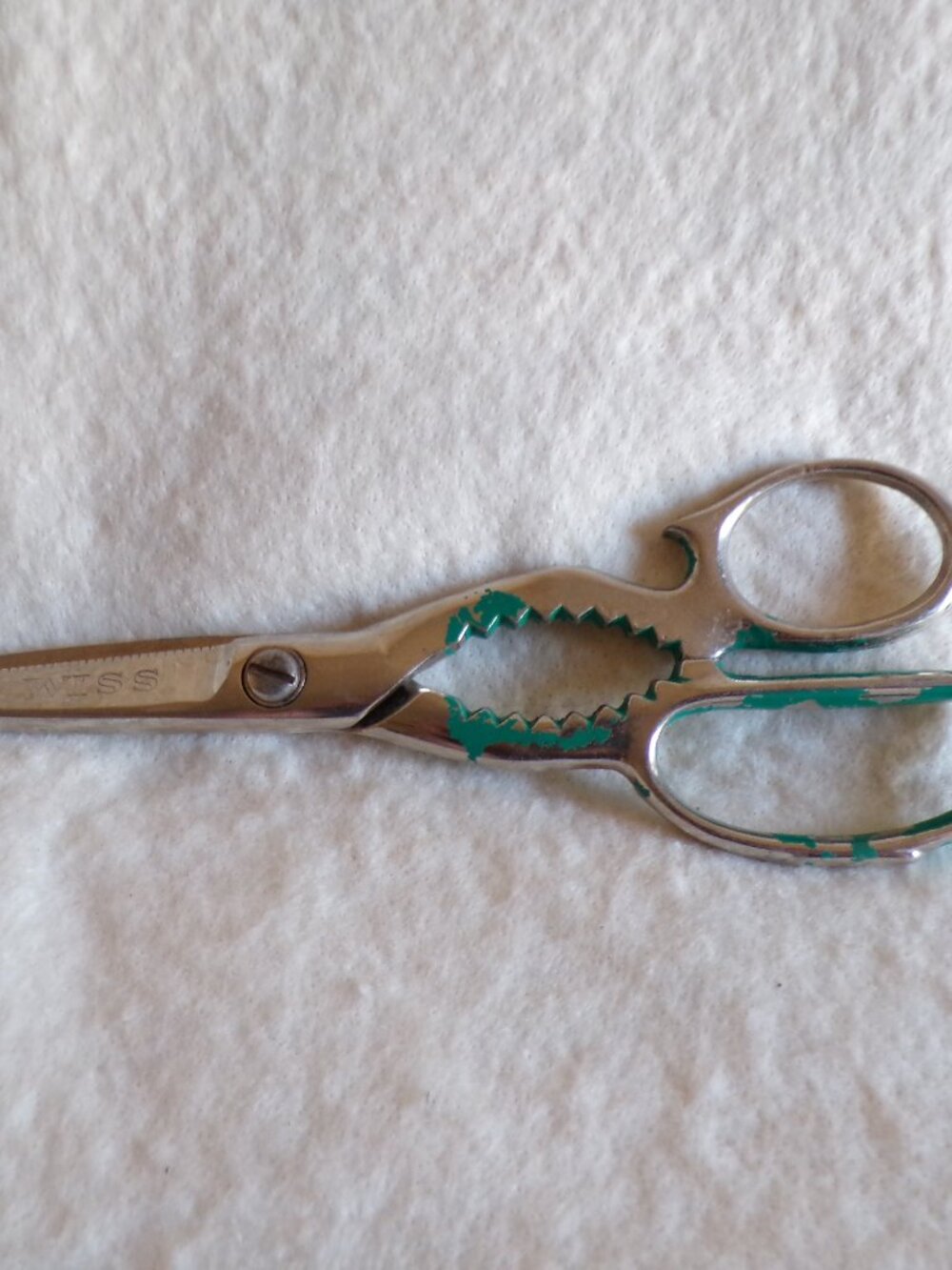 Vintage WISS K.S. Made in USA Scissors Kitchen Shears Cutlery JAr Claw Multi 8"